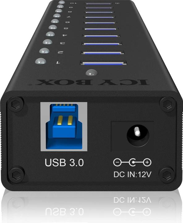 Produktbild Icy Box USB Hub High-Speed & Pug Play Connection ,IB-AC6110 (USB-B, 10 Ports)