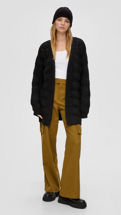 Produktbild s.Oliver Strickjacke Strick-Cardigan mit Zopfmuster (M)