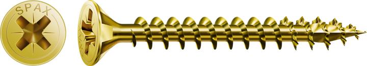 Actual product image Spax Screw R 88094 Countersunk head w.point/cross recess -PZ 4.5 x 20/14-Z Steel galvanised yellow (1000 Screws per piece)
