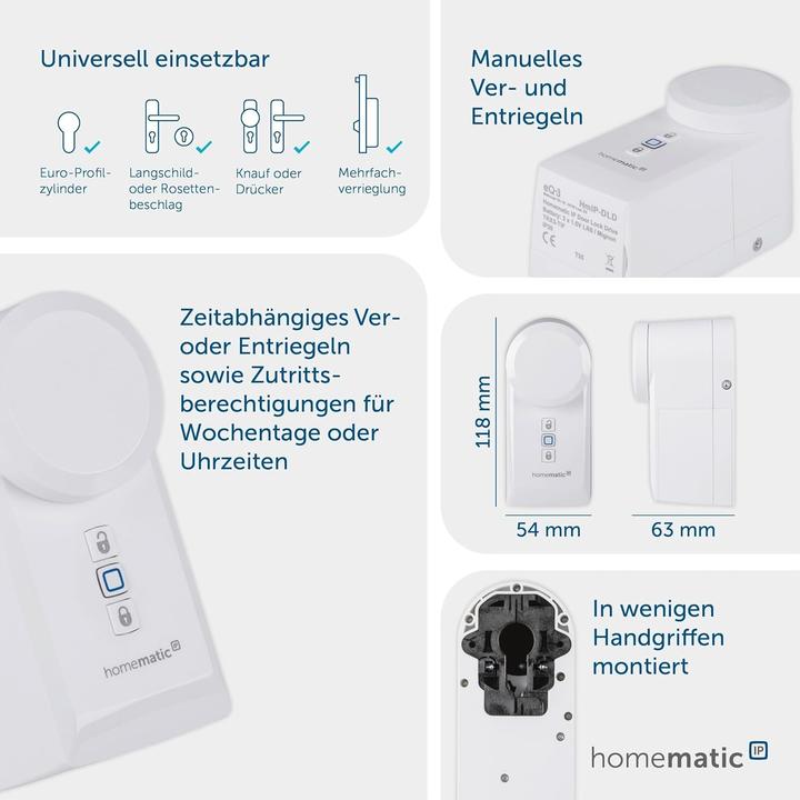 Actual product image Homematic IP Door lock drive HmIP-DLD (Smartphone)
