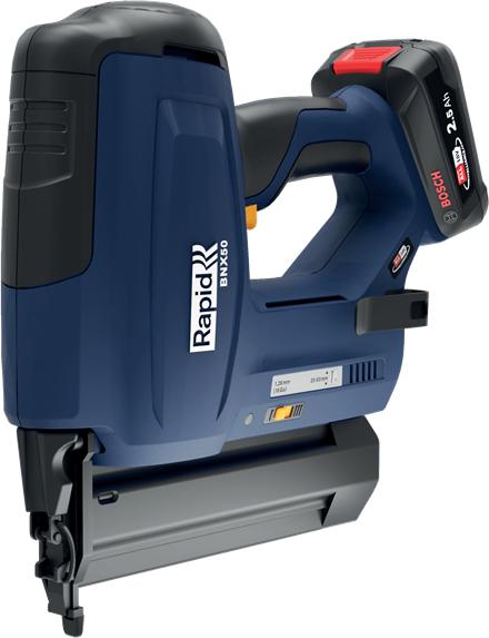 Actual product image Rapid BNX50 cordless nailer 18V P4A in case incl. battery and charger