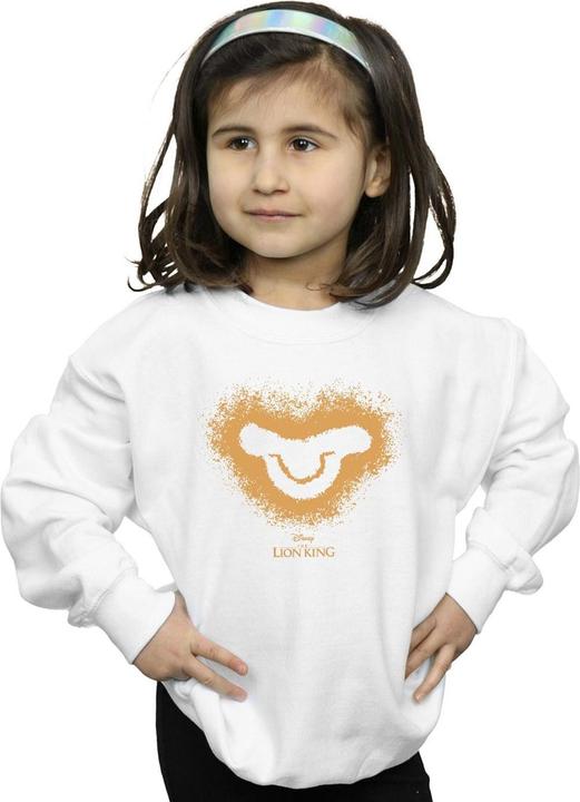 Actual product image Disney Girls The Lion King Movie Simba Baby Face Sweatshirt (140, 146)