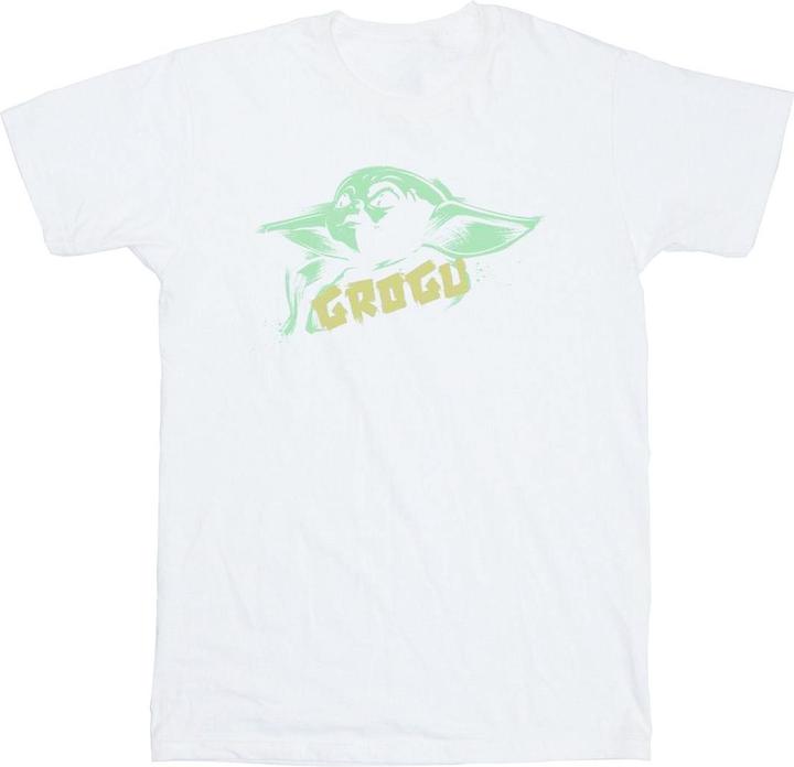 Actual product image Star Wars Boys The Mandalorian Grogu The Child Splat T-Shirt (104)