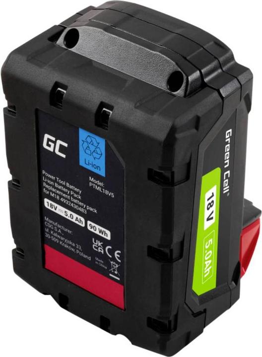 Productafbeelding GreenCell PTML18V5 accu/lader voor draadloos gereedschap (18 V)