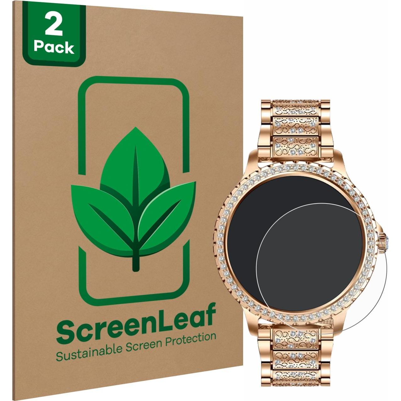 ScreenLeaf Schutzfolie nachhaltiger Displayschutz Display Schutz Folie Klar Transparent, Smartwatch Schutzfolie, Transpa...