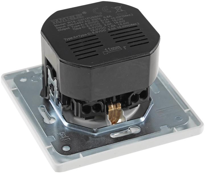 Produktbild Delphi Schutzkontakt-Steckdose 23340, UP, 16A/250V, USB-C/PD, weiss