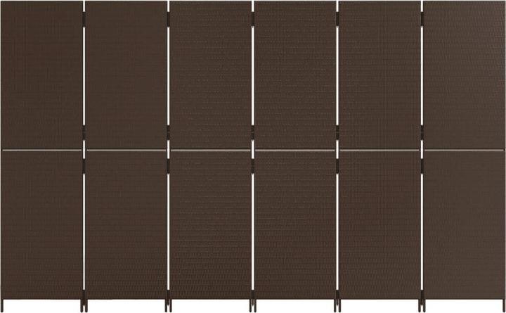 Produktbild vidaXL Paravent 6-tlg. Braun Poly Rattan,Farbe: Braun,Material: Poly