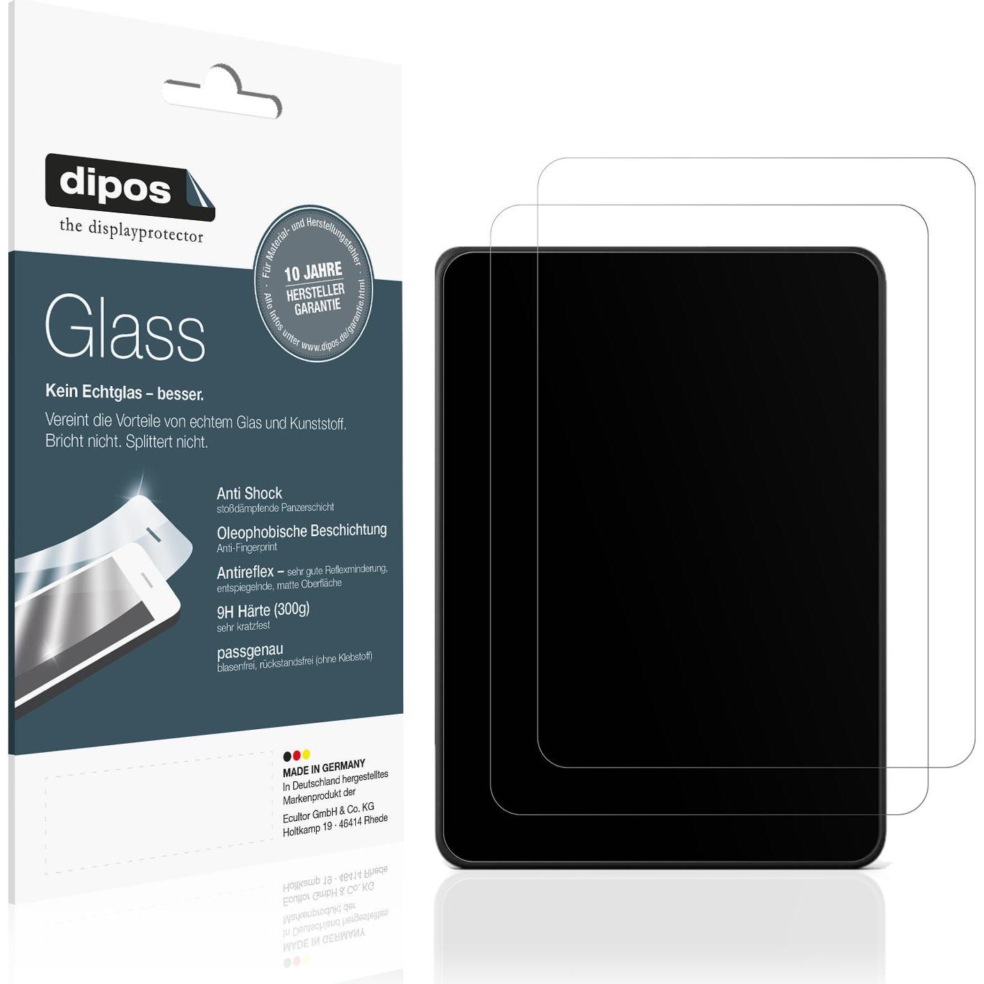 Dipos Anti-Shock Displayschutz Matt 9H, eReader Zubehör, Transparent