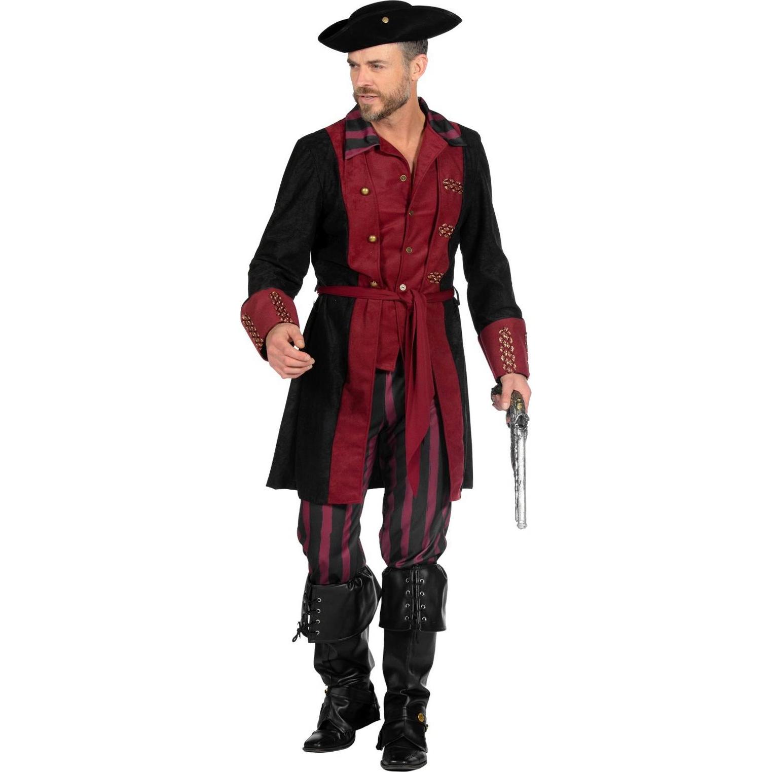 Thumbnail - Metamorph Piratenoutfit weinrot für Männer (M)