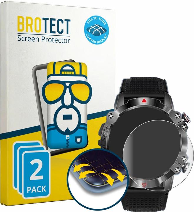 Produktbild BROTECT Fullscreen für Rmana KR10 1.39" Schutzfolie Displayschutz Folie Klar Transparent