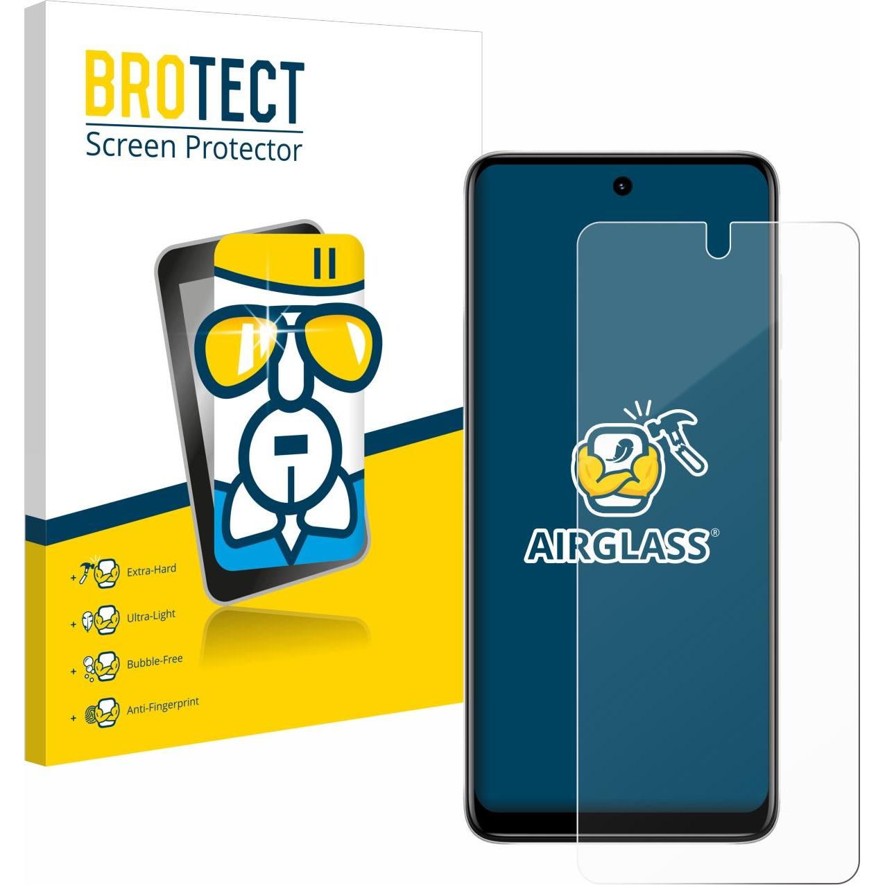 BROTECT AirGlass Panzerglasfolie (1 Stück, Motorola Moto E32s), Smartphone Schutzfolie, Transparent