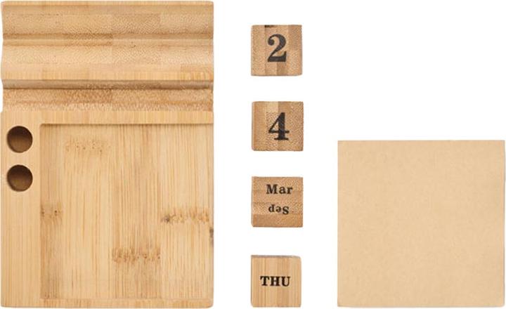 Actual product image MidOcean Bootop Bamboo Desktop Calendar