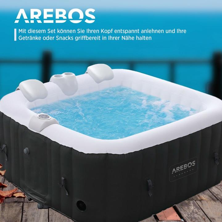 Actual product image Arebos Drink holder + 2x neck pillow for spa pools