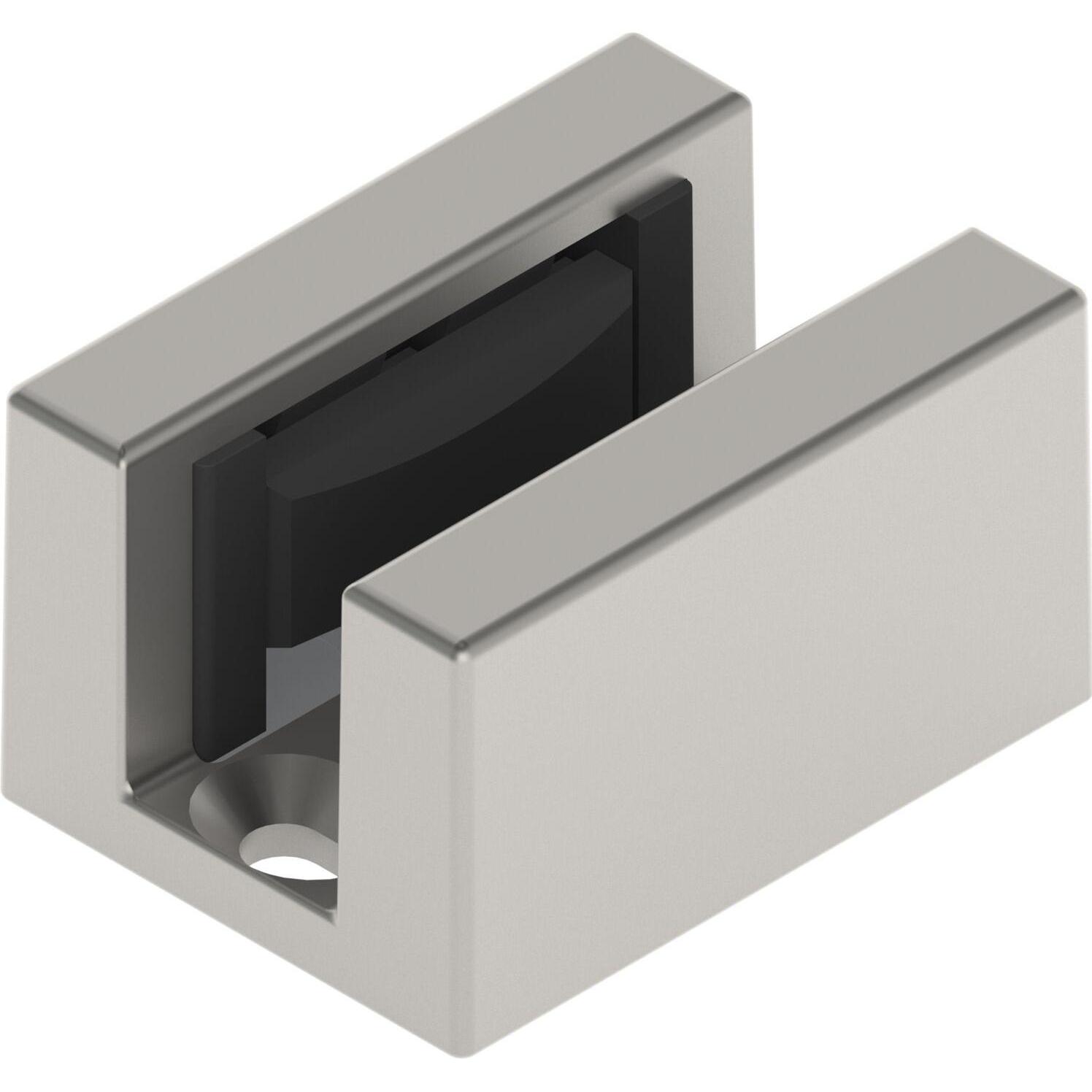 Thumbnail - Helm, Türbeschlag + Scharnier, Bodenführung SmartGuide G spielfrei für Glas 8-12,76 mm Edelstahl-Effekt