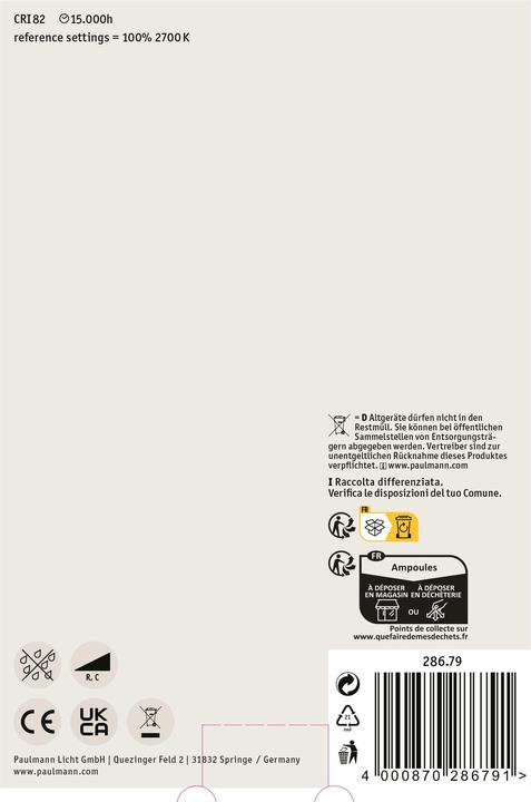 Produktbild Paulmann Globe mit Kopfspiegel (E27, 6.50 W, 600 lm, 1 x, F)