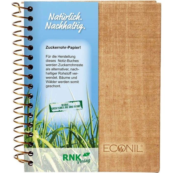 Rnk, Heft + Block, Notizbuch Spirale (A6, Liniert, Harter Einband)