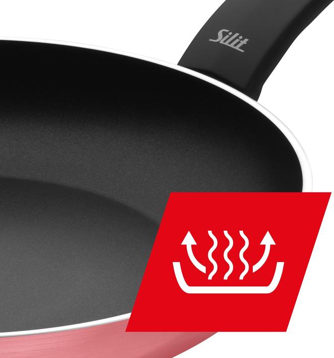 Actual product image Silit Antihaft Pfanne Bratpfanne 28cm Belluna Aluminium beschichtet rot (Frying pan, Aluminium, 28 x 48 cm)