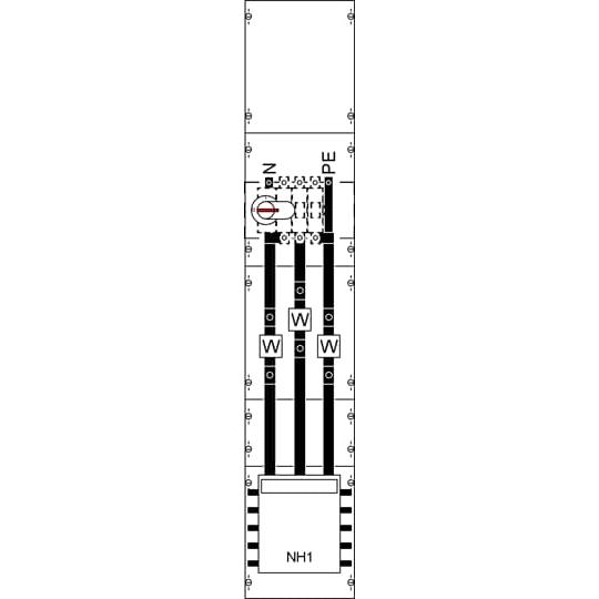 Thumbnail - Striebel & John, Verteilerschrank Zubehör, STR KA4035 W Feld kpl. BH5, SS