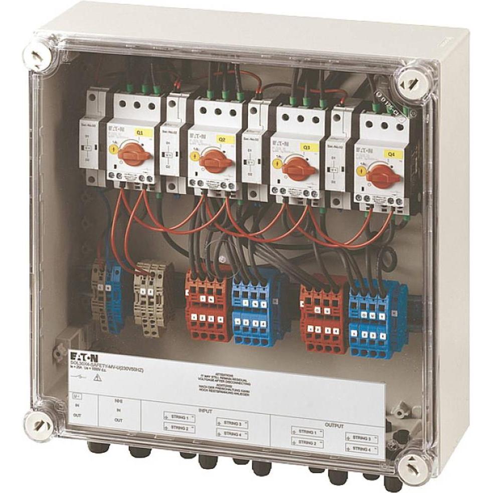 Eaton SOL30X4-SAFETY-MC4-U 168102 230V50Hz Feuerwehrschalter f.4Str. 30A, Taster + Schalter
