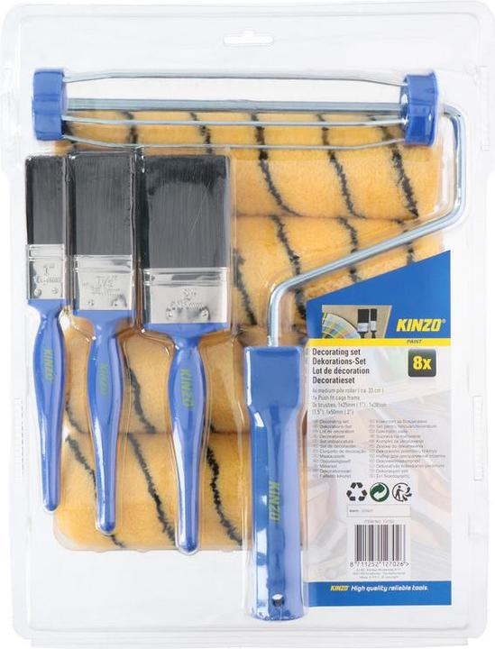 Produktbild Kinzo Paint roller&brush set AC 8pcs (23 cm)
