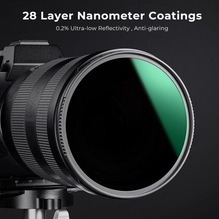 Productafbeelding K&F Concept ND1000 Filter Nano X 10 Stops Grey Filter 72mm (KF-01.1005) (72 mm, ND / grijsfilter)