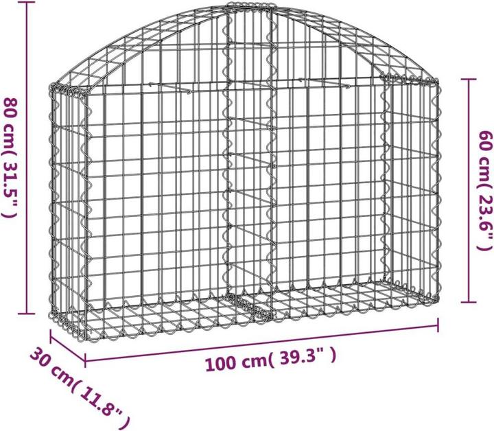 Produktbild vidaXL Gabionenkorb
