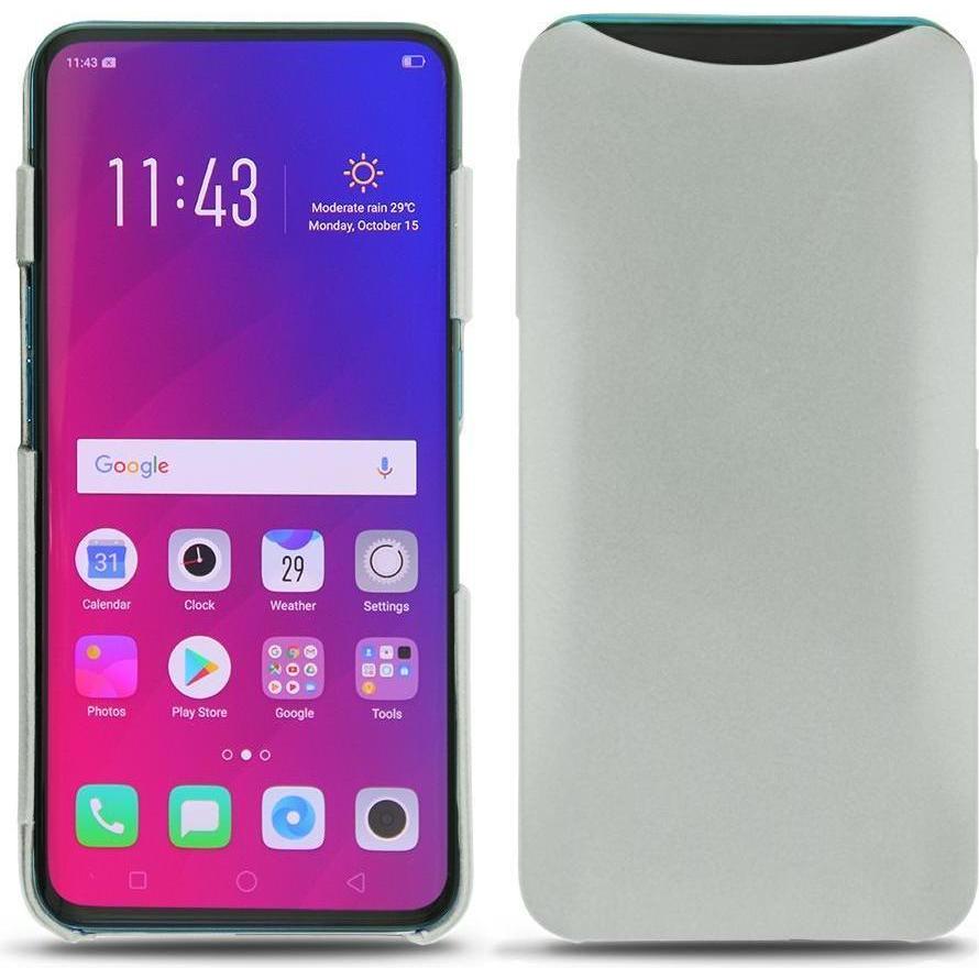 Noreve Lederschutzhülle (Oppo Find X), Smartphone Hülle, Grau