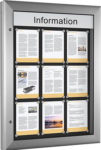 Produktbild kaiserkraft Schaukasten für Innen- und Aussenbereich (Magnettafel, 80 x 102.5 cm)