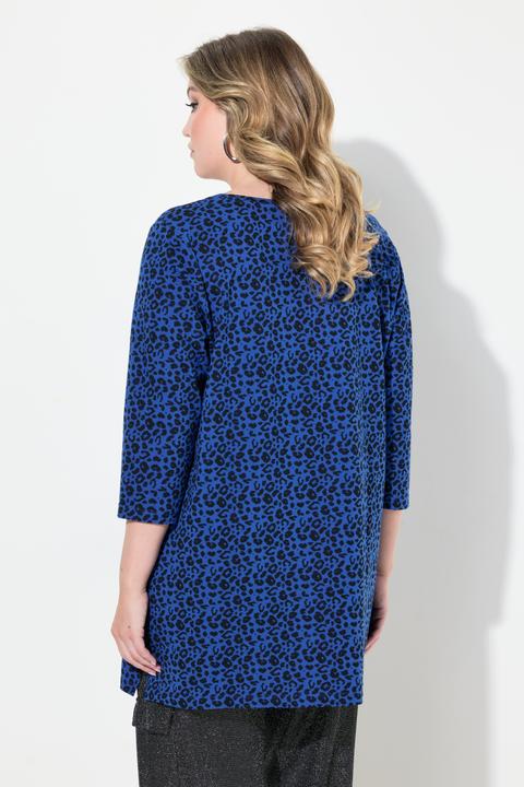 Produktbild Miamoda Longshirt, Leomuster, Glitzer-Statement, 3/4-Ärmel (44)