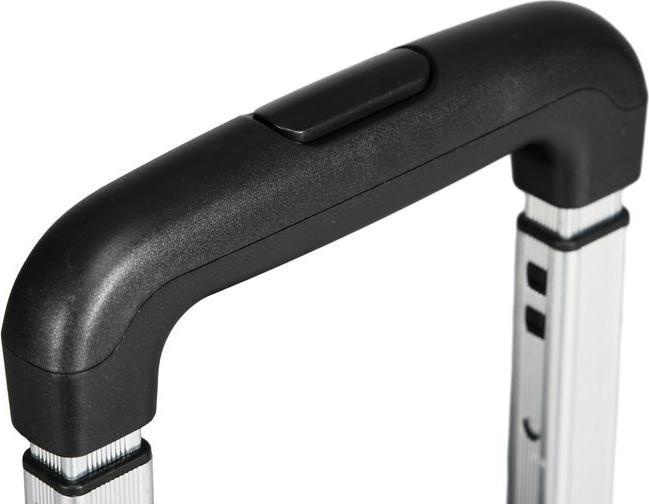 Actual product image Swisshandel24 Folding shopping trolley, adjustable telescopic handle, lid, up to 80kg, black