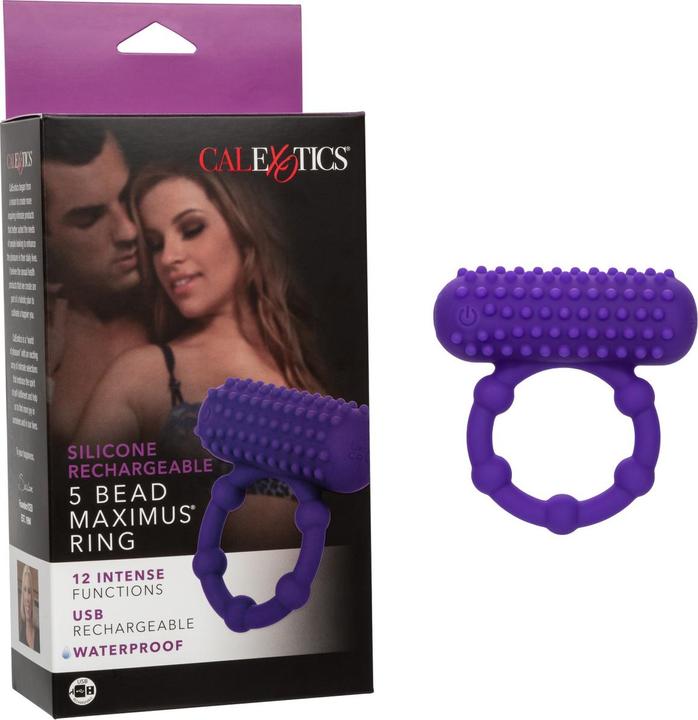 Productafbeelding CalExotics Silicone Oplaadbare 5-kraal Maximus® Ring (6.99 cm)