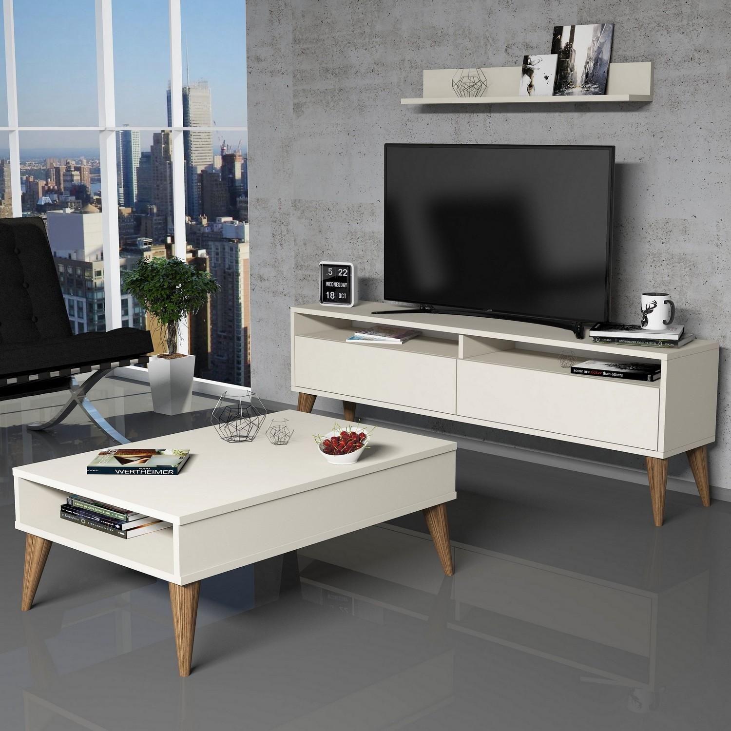 Thumbnail - Hanah Home, Wohnwand, Valentina (150 x 50 x 30 cm)