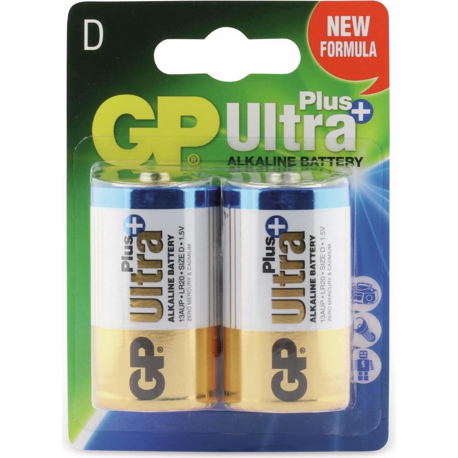 GP Batteries UltraPlus (2 Stk., D), Batterien + Akkus