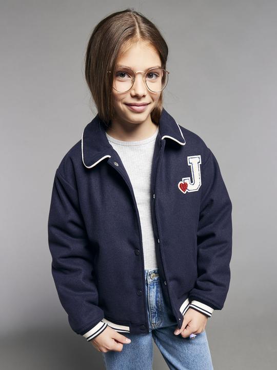 Actual product image Jonen Mädchen Sweatjacke im College-Look, Woll-Mix (158)