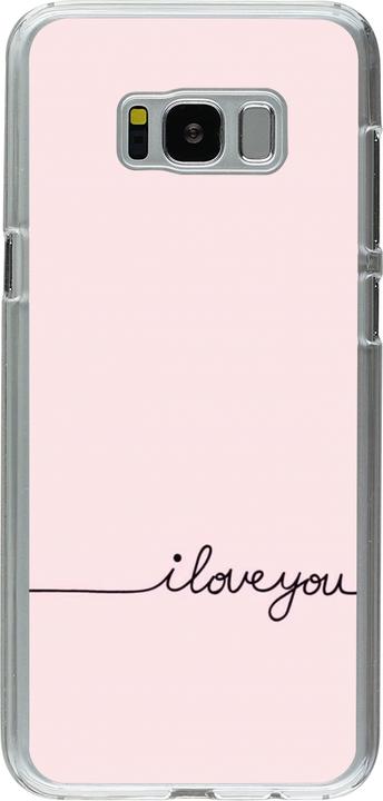 Actual product image PhoneLook Cover transparent Valentine 2023 i love you writing (Samsung Galaxy S8+)