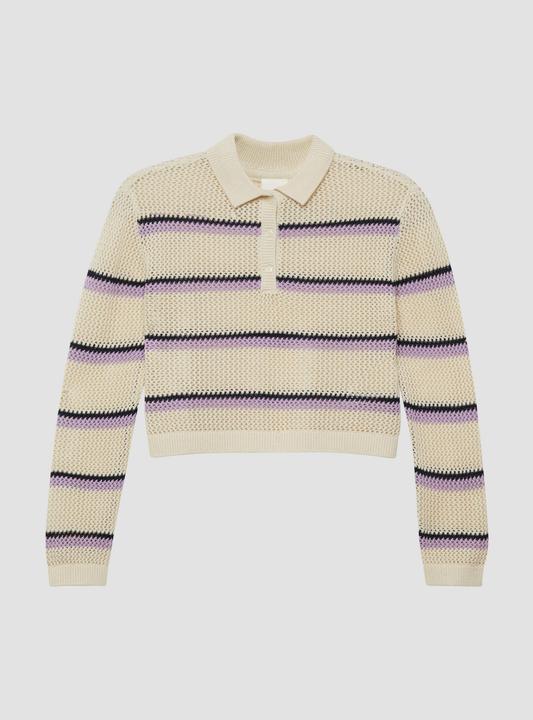 Produktbild s.Oliver Strickpullover Verkürzter Strickpullover mit Lochstruktur (134, 140)