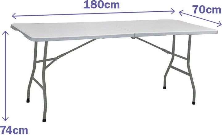 Produktbild Marbueno Table Klapptisch Grau 70 x 74 x 180 cm