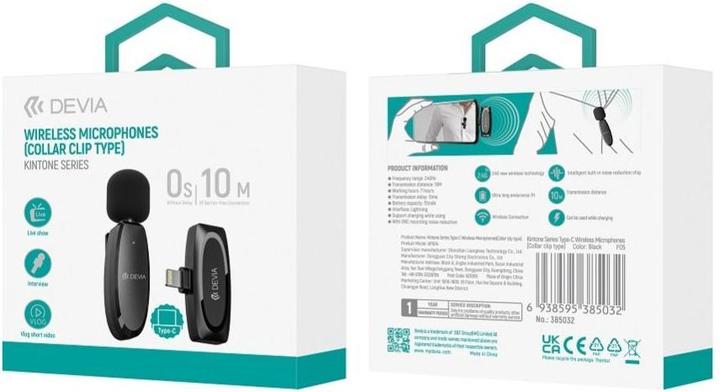 Produktbild Devia microphone for smartfon Kintone USB-C black