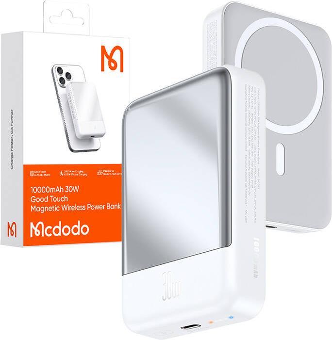 Actual product image Mcdodo MC-5930 Magnetic Power Bank 10000mAh, 30W (white) (10000 mAh, 30 W)