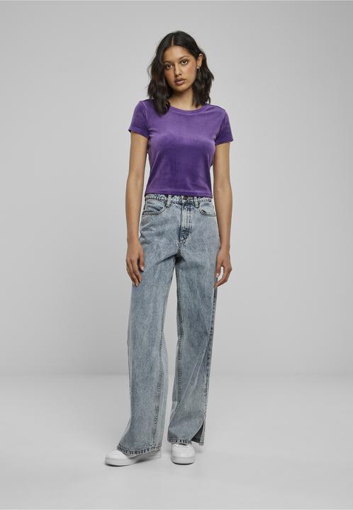 Image du produit Urban Classics Ladies Short Velvet Tee - 111255 (XS)