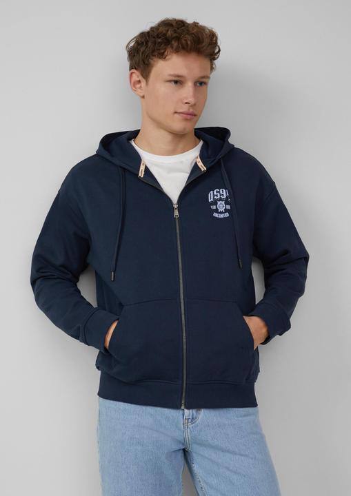 Produktbild s.Oliver Sweatshirt Jacke Hoodie-Sweatshirtjacke mit Frontprint (M)