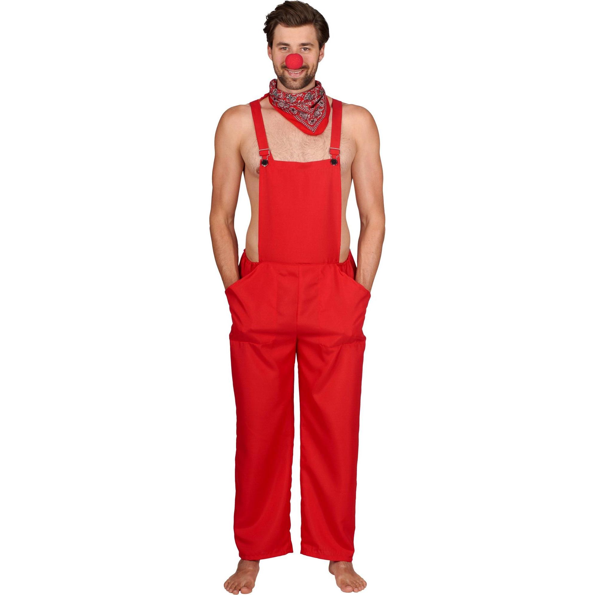 Metamorph Basic Latzhose rot - Karneval und Faschingskostüm (54, 55, 56)
