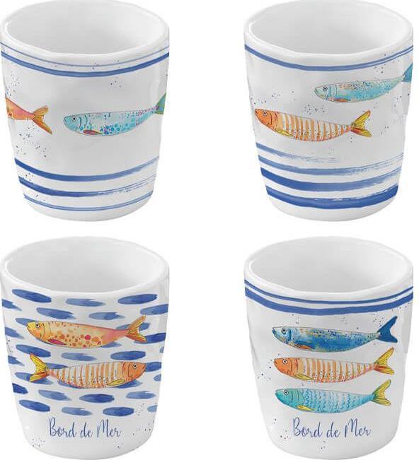Produktbild Easy Life Bord de Mer, 4er Set Kaffeetassen (assortiert),120ml (120 ml, 4 x)