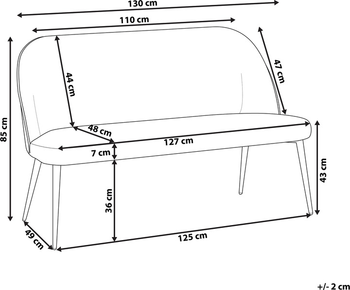 Image du produit Beliani Canapé 2 places velours vert foncé OSBY (2 places)