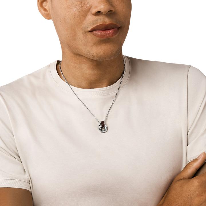 Produktbild Emporio Armani Kette (Edelstahl, Leder)