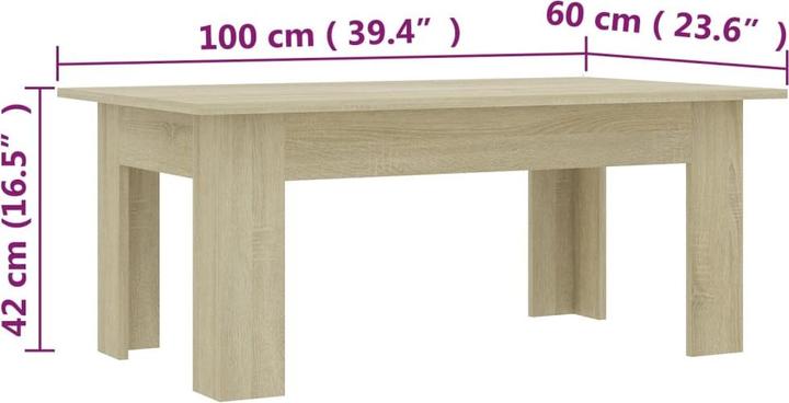 Image du produit vidaXL Couchtisch (100 x 60 x 42 cm)