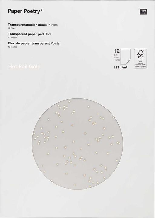 Image du produit Rico Design Papier transparent "points (113 g/m², 1 x)