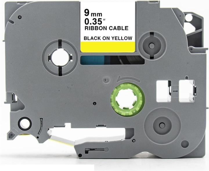 Produktbild Hermex Alternatives Etikettenband zu Brother TZe-FX621 Beschriftungsband (0.90 cm, Gelb, Schwarz)