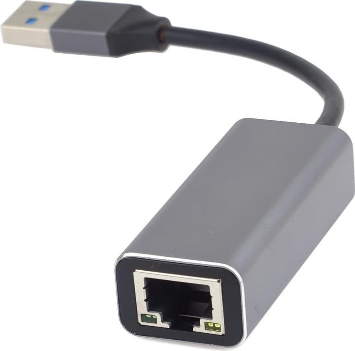 Actual product image PremiumCord adaptér USB3.0 -> LAN RJ45 ETHERNET 10/100/1000 MBIT Aluminium (USB 3.0, RJ45 Gigabit Ethernet (1x))