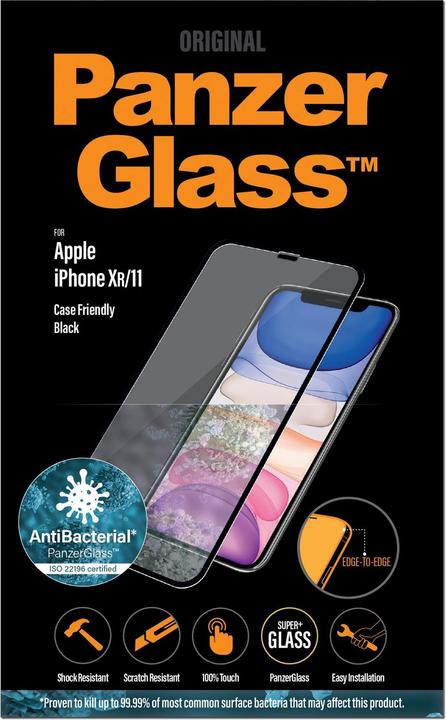 Actual product image PanzerGlass edge to edge (1 Piece, Apple iPhone 11, Apple iPhone XR)